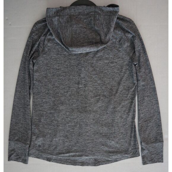 Athleta Women's Sz S Gray Heather Pacifica Illume UPF Relaxed Hooded Jacket - Picture 9 of 12